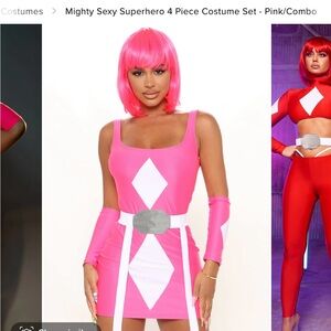 Women’s Pink Power Ranger Costume  from Fashion Nova, 4 pieces included